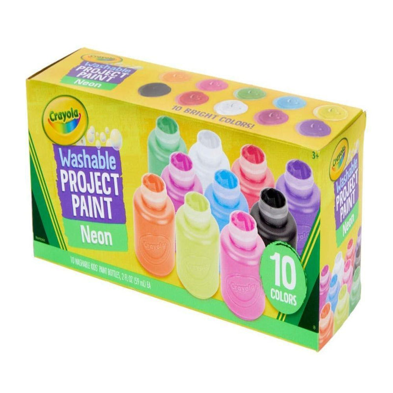 Crayola Washable Neon Paint, 10 Count