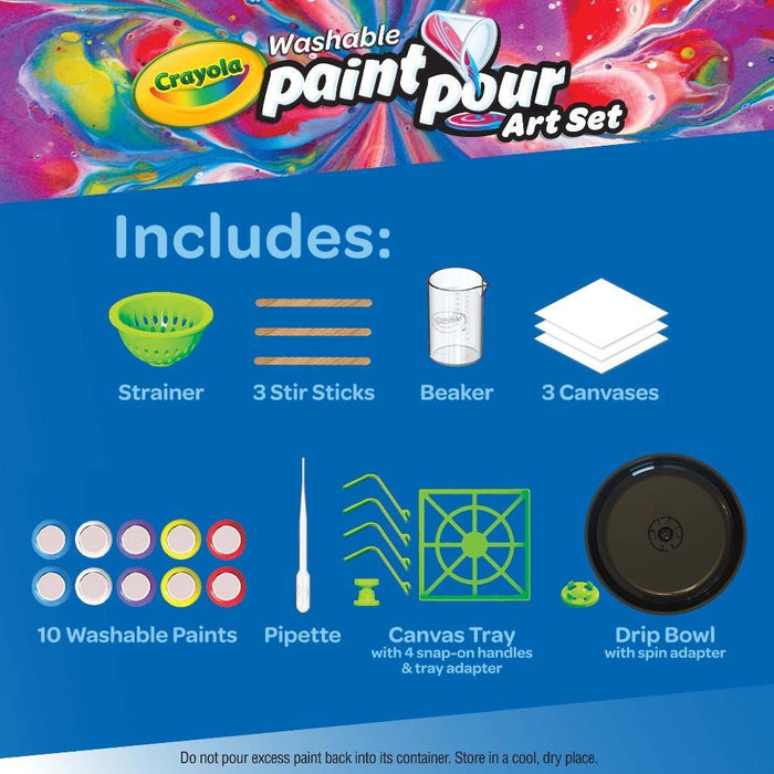Crayola Washable Paint Pour Art Set-Arts & Crafts-Crayola-Toycra