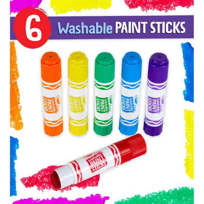 Crayola Washable Paint Sticks, Kids Paint Set, 6 Count-Arts & Crafts-Crayola-Toycra