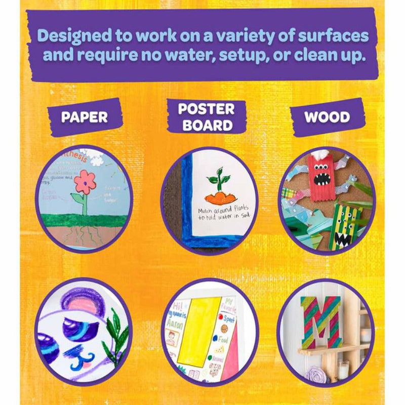 Crayola Washable Paint Sticks, Kids Paint Set, 6 Count