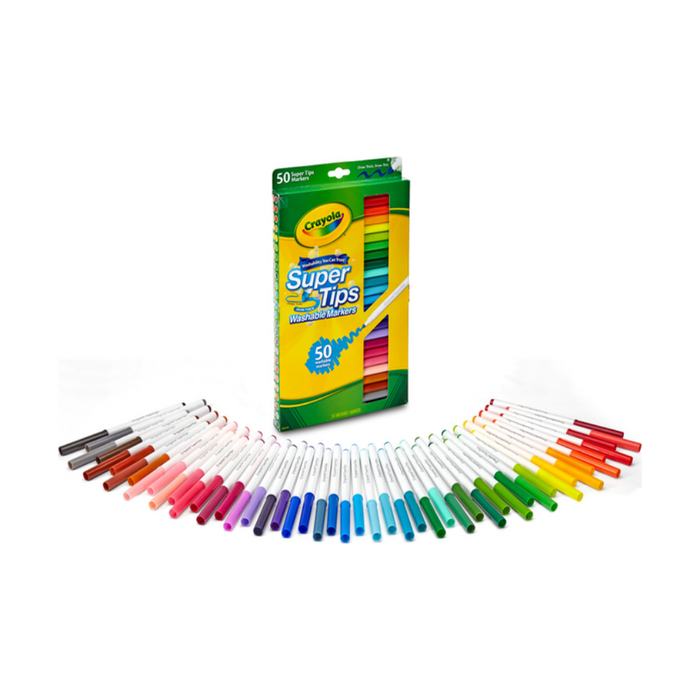 Crayola Washable Super Tips Markers, 50 Count-Arts & Crafts-Crayola-Toycra