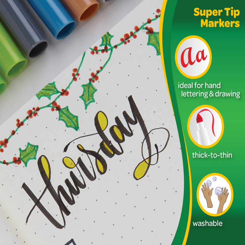 Crayola Washable Super Tips Markers, 50 Count