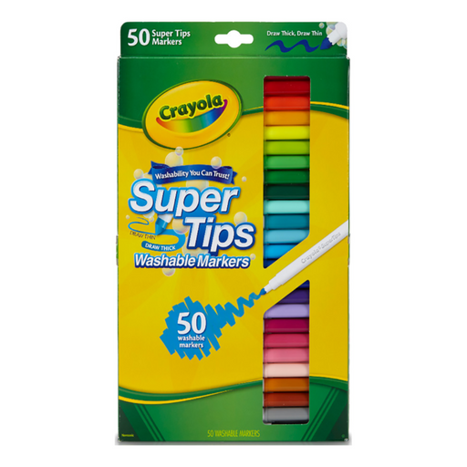 Crayola Washable Super Tips Markers, 50 Count-Arts & Crafts-Crayola-Toycra