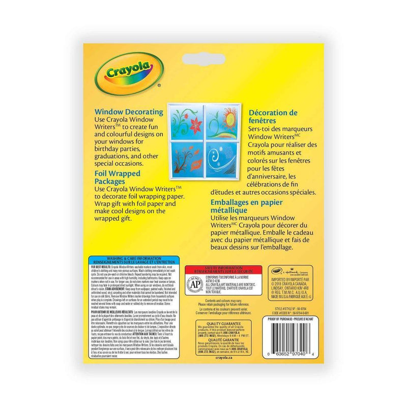 Crayola Washable Window Writers Markers, 10 Count