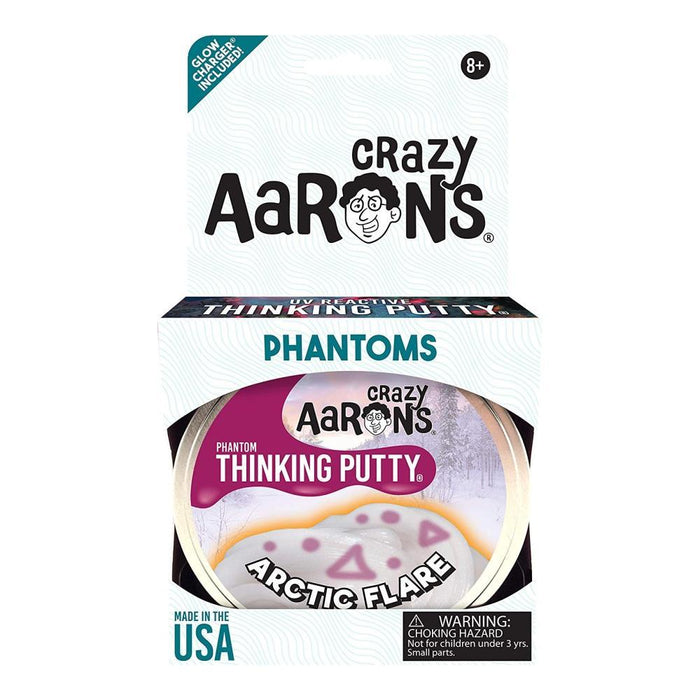 Crazy Aaron's Putty Artic Flare Phantom 4" Tin plus Glow Charger-Novelty Toys-Crazy Aaron's Putty-Toycra