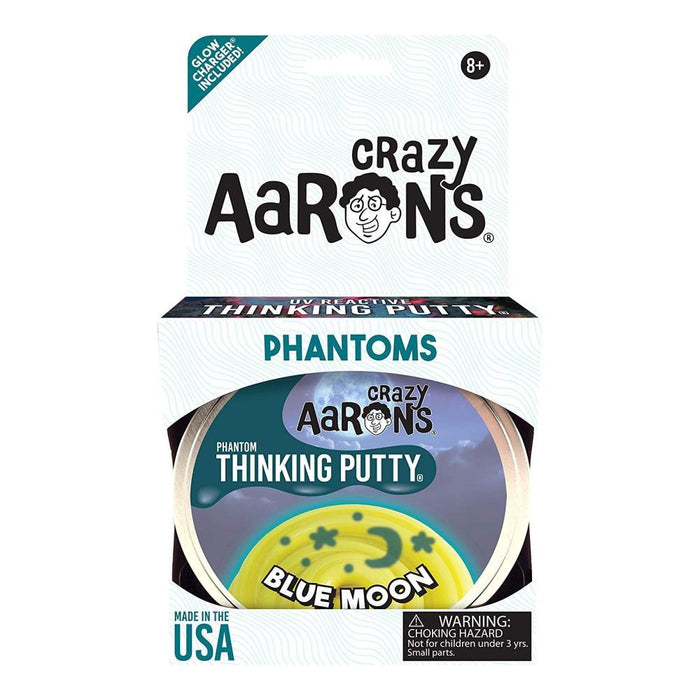 Crazy Aaron's Putty Blue Moon Phantom 4" Tin plus Glow Charger-Novelty Toys-Crazy Aaron's Putty-Toycra