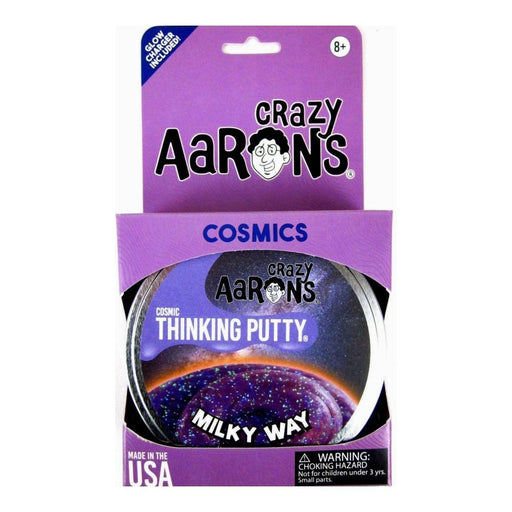 Crazy Aaron's Putty Milky Way Cosmic Glow 4" Tin plus Glow Charger-Novelty Toys-Crazy Aaron's Putty-Toycra