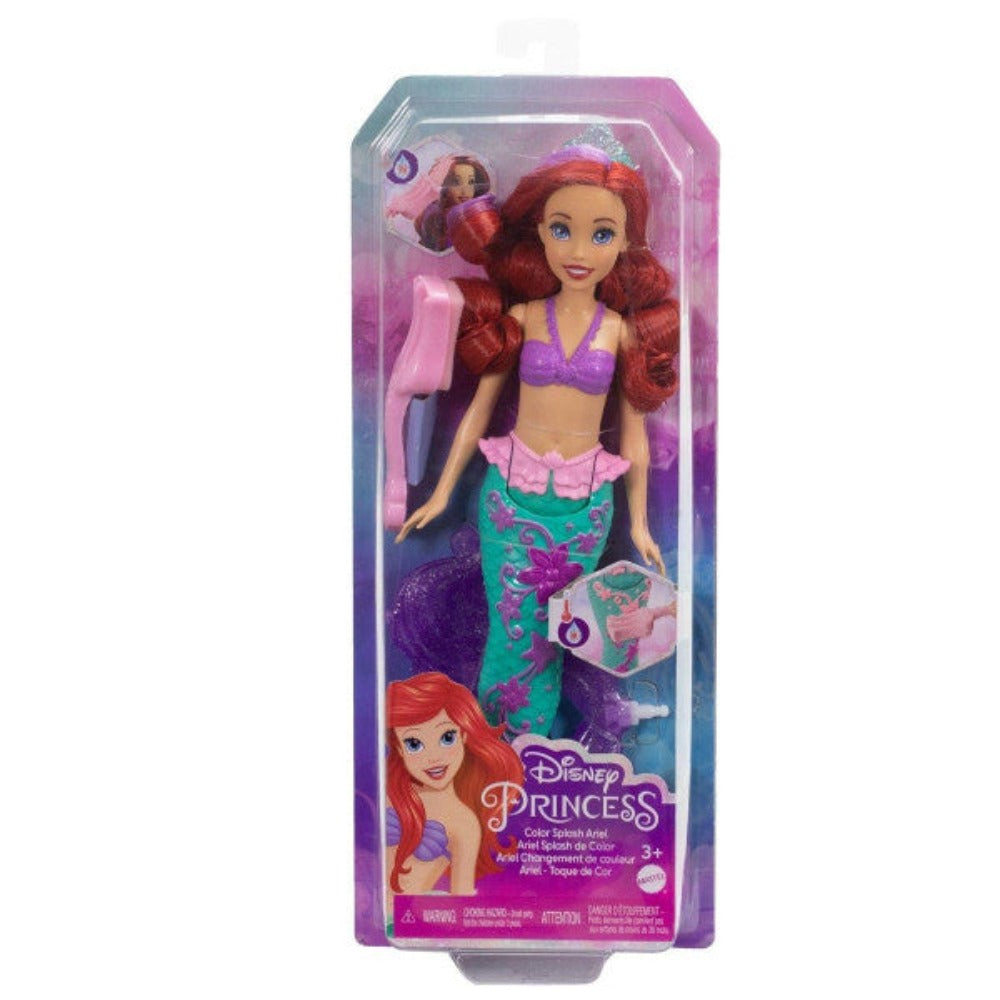 tierra Visión general carga Disney Princess Ariel Mermaid Color Splash Doll — Toycra