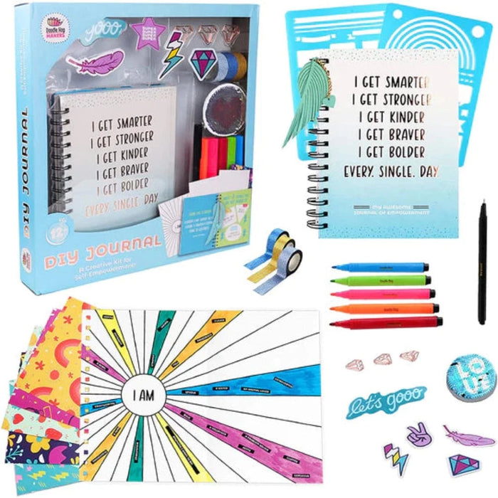 DOODLE HOG Journal for Girls, Teens - Journal Kit Includes 40 Page Journal,  Stickers, Keychain, Markers, Washi Tape & Poster. Great Teen Girl Gifts!