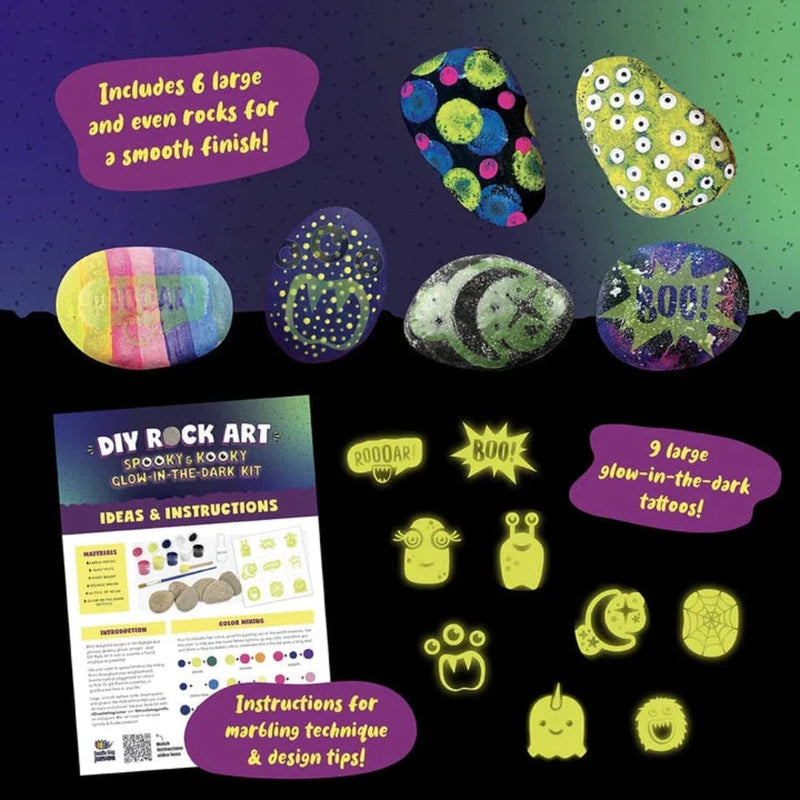 Doodle Hog Rock Painting Kit: Glow In The Dark