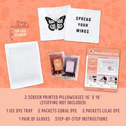 Doodle Hog Spread Your Wings Tie Dye Pillow kit