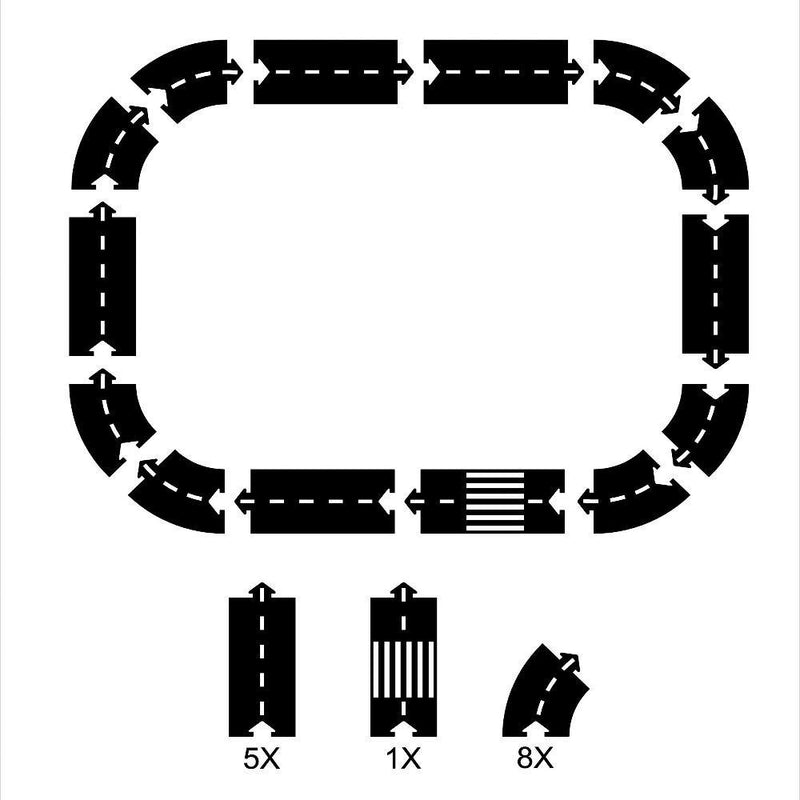 Flexible Road Track- Starter Set(14 Pcs)