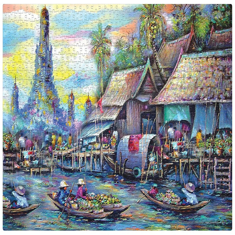 Frank Puzzle Floating Market in Thailand -1000 pieces