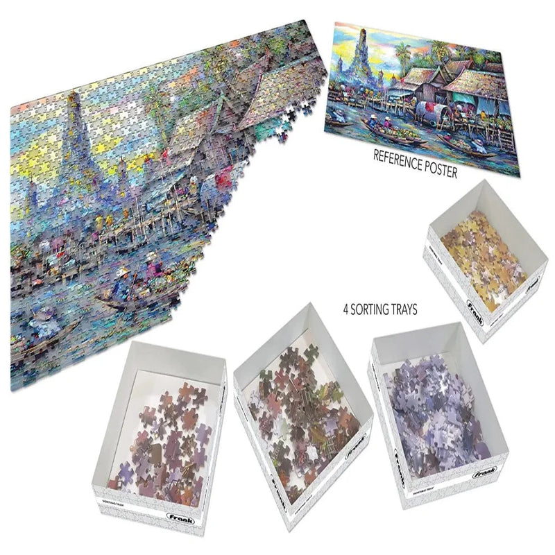 Frank Puzzle Floating Market in Thailand -1000 pieces