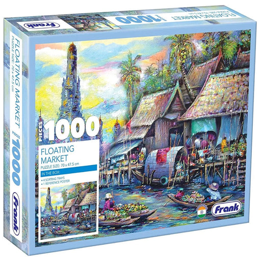 Frank Puzzle Floating Market in Thailand -1000 pieces-Puzzles-Frank-Toycra