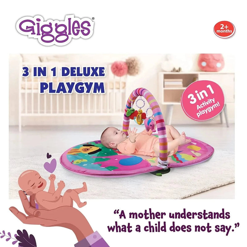 Funskool Giggles 3 in 1 Deluxe Playgym Pink