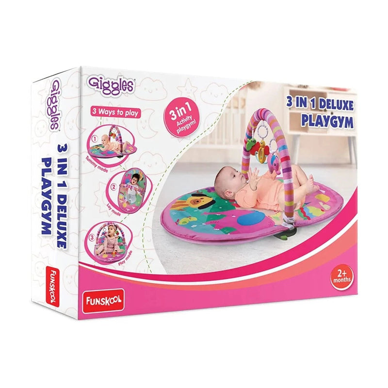 Funskool Giggles 3 in 1 Deluxe Playgym Pink