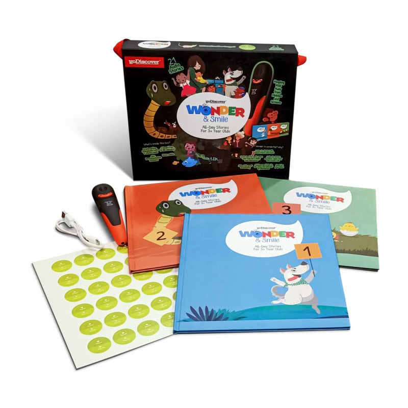 GoDiscover Wonder & Smile Interactive Story Books 21 stories with sound effects & narration