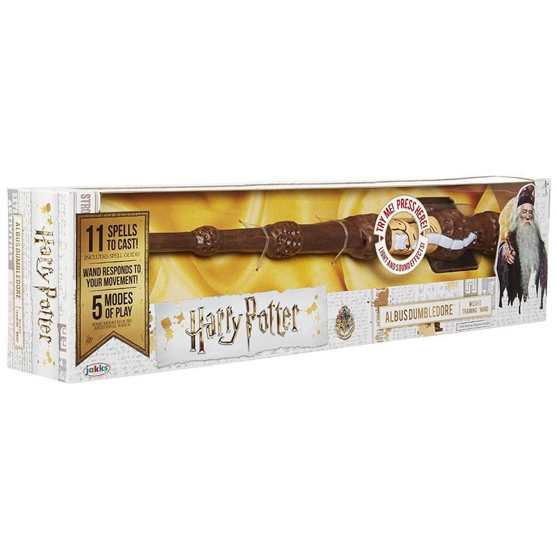 Harry Potter, Albus Dumbledore's Wizard Training Wand - 11 SPELLS To Cast! Official Toy Wand with Lights & Sounds