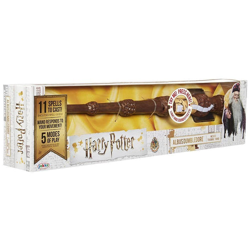 Harry Potter, Albus Dumbledore's Wizard Training Wand - 11 SPELLS To Cast! Official Toy Wand with Lights & Sounds-Action & Toy Figures-Harry Potter-Toycra
