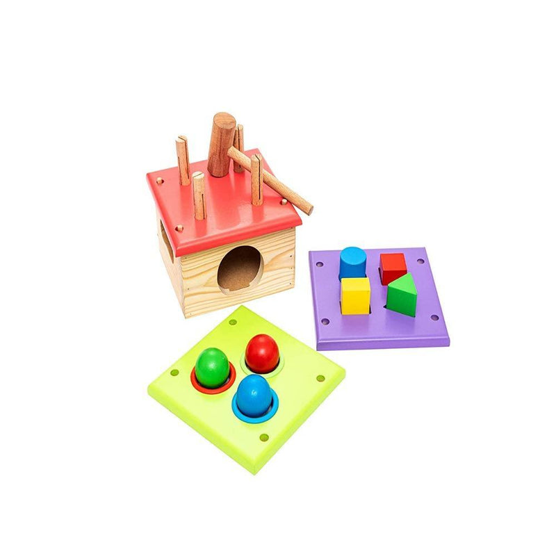Hilife 3-In-1 Funky Shapes Educational Hammering Bench