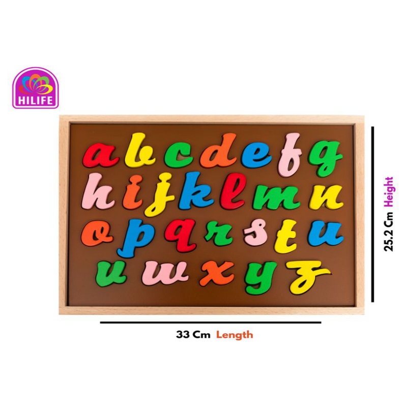 Hilife English Alphabet Puzzle 3-Layers Cursive Writing