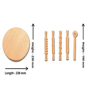 Hilife Kids' Clay-Time Rolling Pin & Board