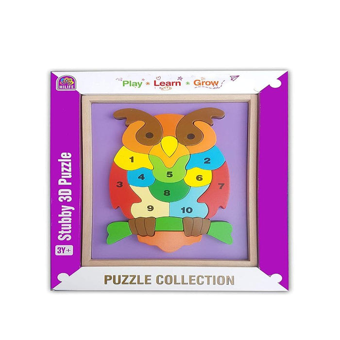 Hilife Stubby 3D Owl Puzzle-Puzzles-Hilife-Toycra