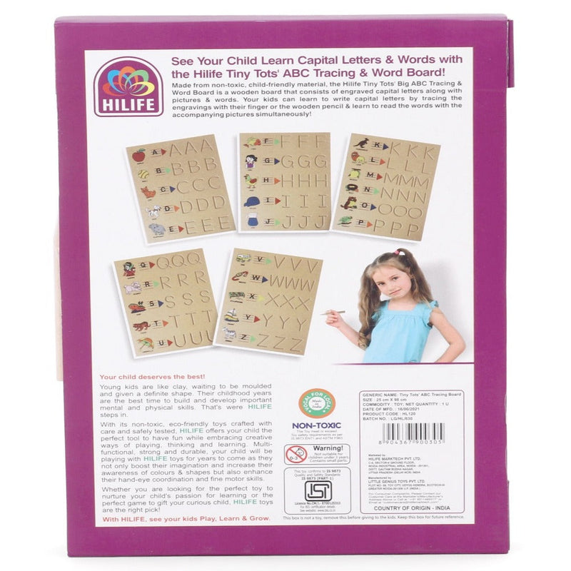 Hilife Tiny Tots' ABC Tracing Board Uppercase Big