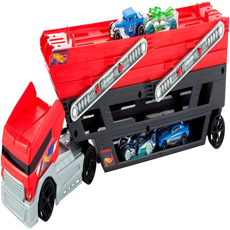 Hot Wheels Mega Hauler Truck includes 4 Die-cast Cars-Vehicles-Hot Wheels-Toycra