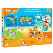 Imagimake Mapology Combo: Map Puzzle of India and World with Capitals and Flags of Countries