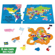 Imagimake Mapology Combo: Map Puzzle of India and World with Capitals and Flags of Countries