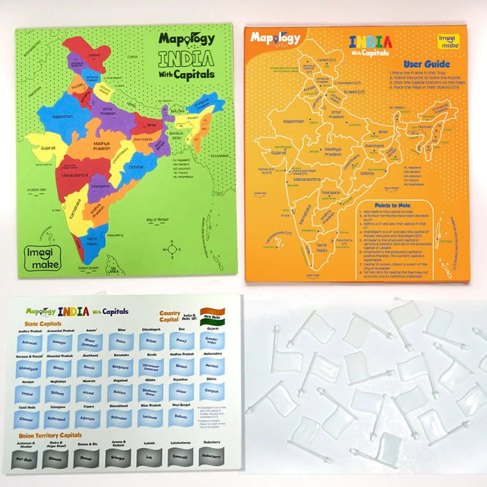 Imagimake Mapology India With State Capitals-Puzzles-Imagimake-Toycra