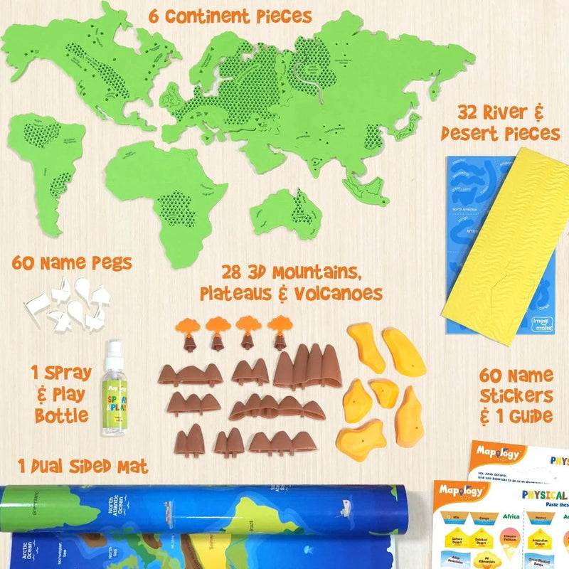 Imagimake Mapology Physical Features of World