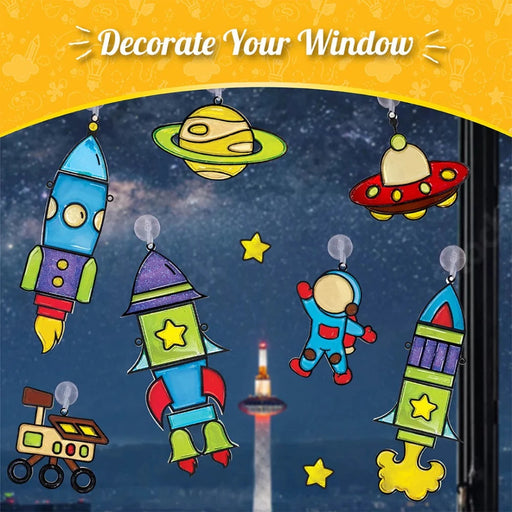 Imagimake Window Art Rocket-Arts & Crafts-Imagimake-Toycra