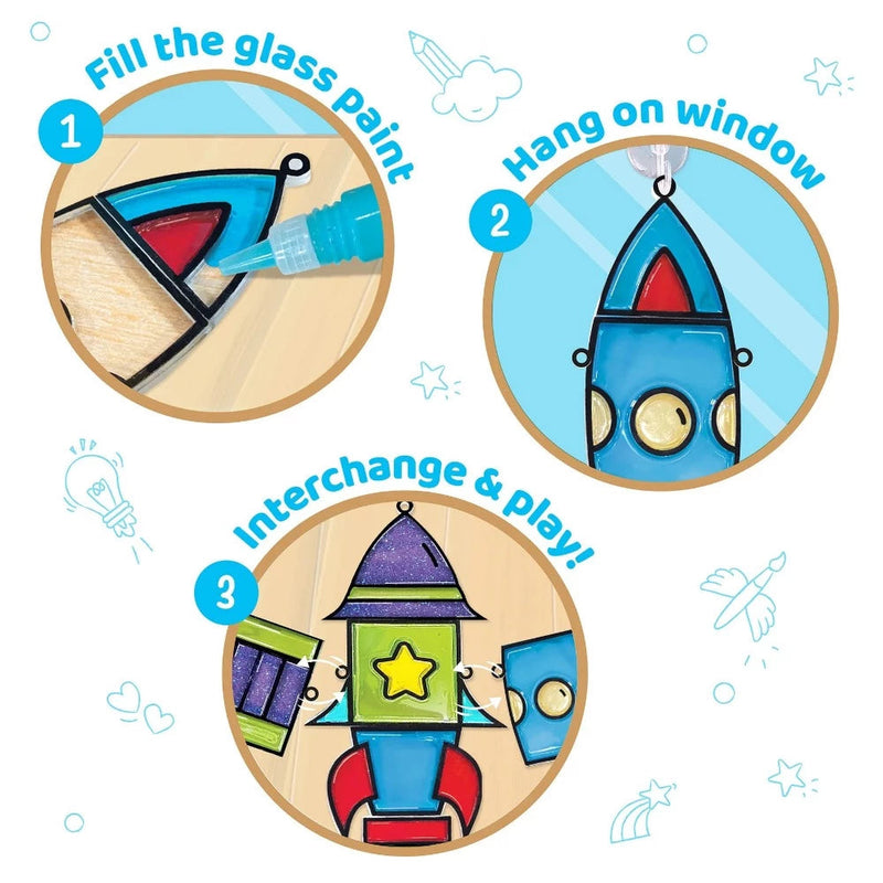 Imagimake Window Art Rocket
