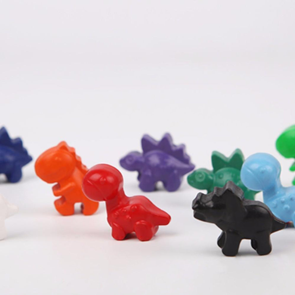 Jar Meló - Beeswax Crayons - Cute Dinosaur - 12 Colours