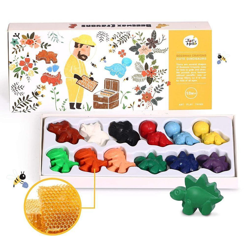 Jar Melo Beeswax Crayon 12 Colors