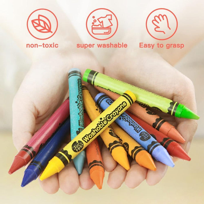 Jar Melo Washable Crayons - 48 Colors-Arts & Crafts-Jarmelo-Toycra