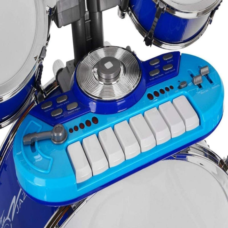 Jazz Drum Dj Rock Drum With Keyboard Set - Multi Color