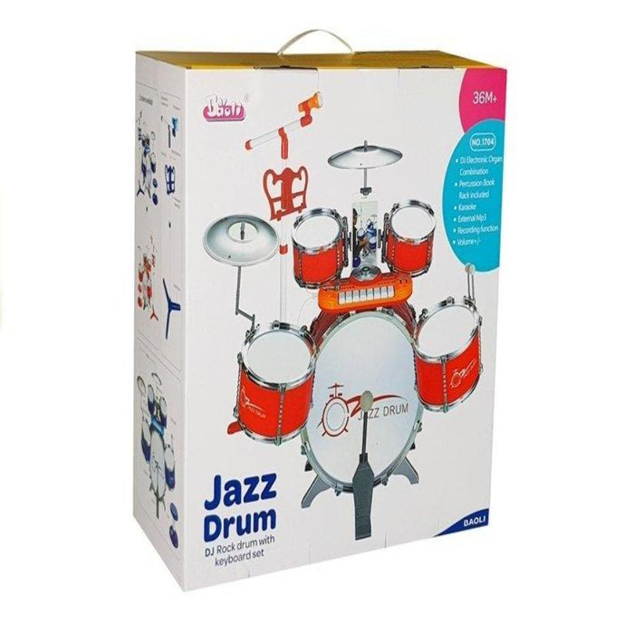 Jazz Drum Dj Rock Drum With Keyboard Set - Multi Color-Musical Toys-Toycra-Toycra