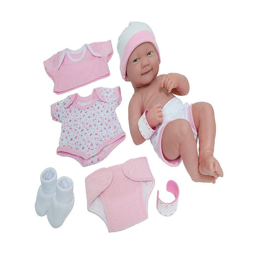 Jc toys La Newborn Pink Deluxe Layette Set.-Dolls-Jc toys-Toycra