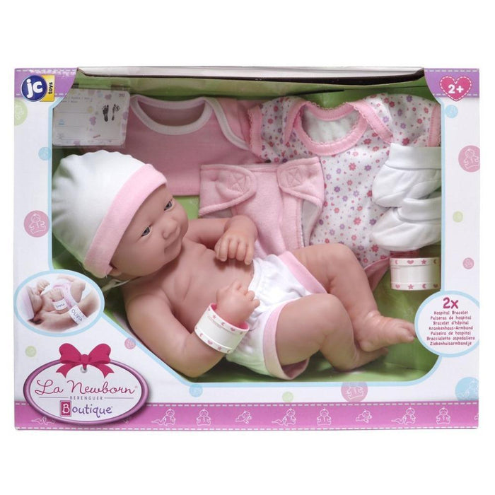 Jc toys La Newborn Pink Deluxe Layette Set.-Dolls-Jc toys-Toycra