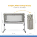 Joie Roomie Glide -Foggy Grey-Cribs & Cots-Joie-Toycra