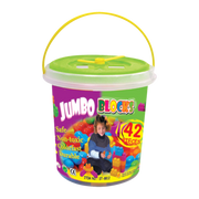 Jumbo Blocks-42 Pcs in Transparent Container
