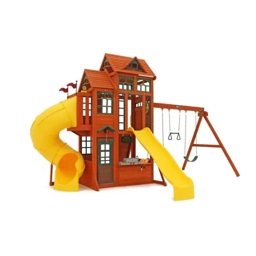 KidKraft Canyon Ridge Wooden Climbing Frame Swing Set Toycra