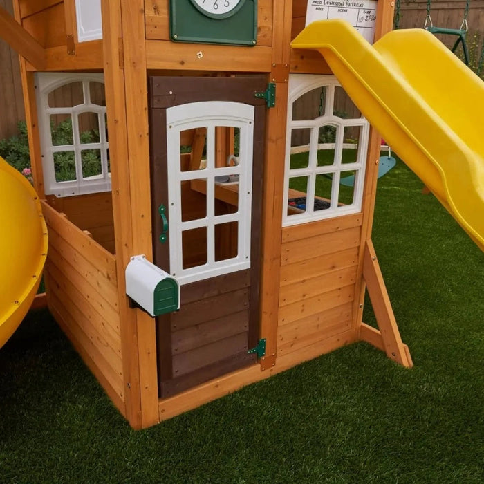 KidKraft Castlewood Wooden Swing Set Playset Toycra