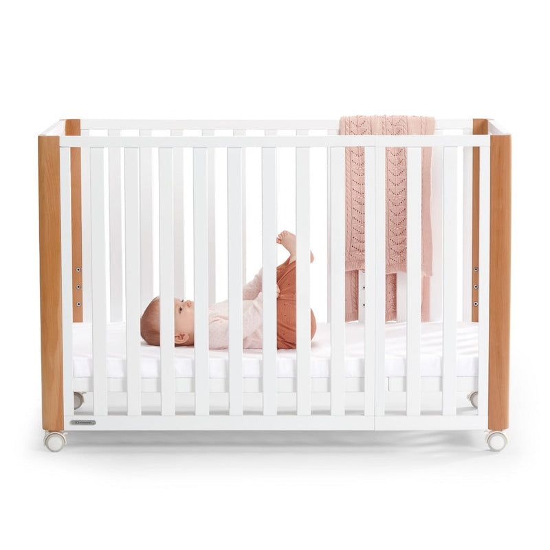 Kinderkraft Koya Wooden 4in1 Cot With Playpen Function + Mattress White