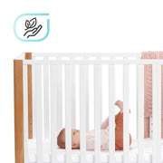 Kinderkraft Koya Wooden 4in1 Cot With Playpen Function + Mattress White