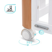 Kinderkraft Koya Wooden 4in1 Cot With Playpen Function + Mattress White